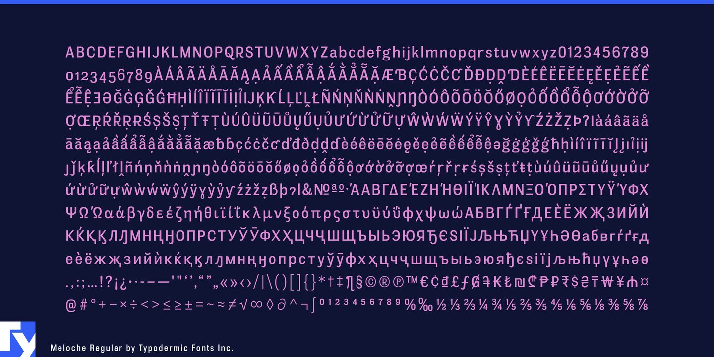Meloche Extra Light Font preview